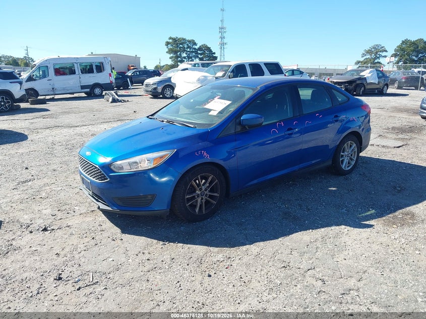 Vin: 1fadp3f20jl220932, lot: 46875461, ford focus se 20182
