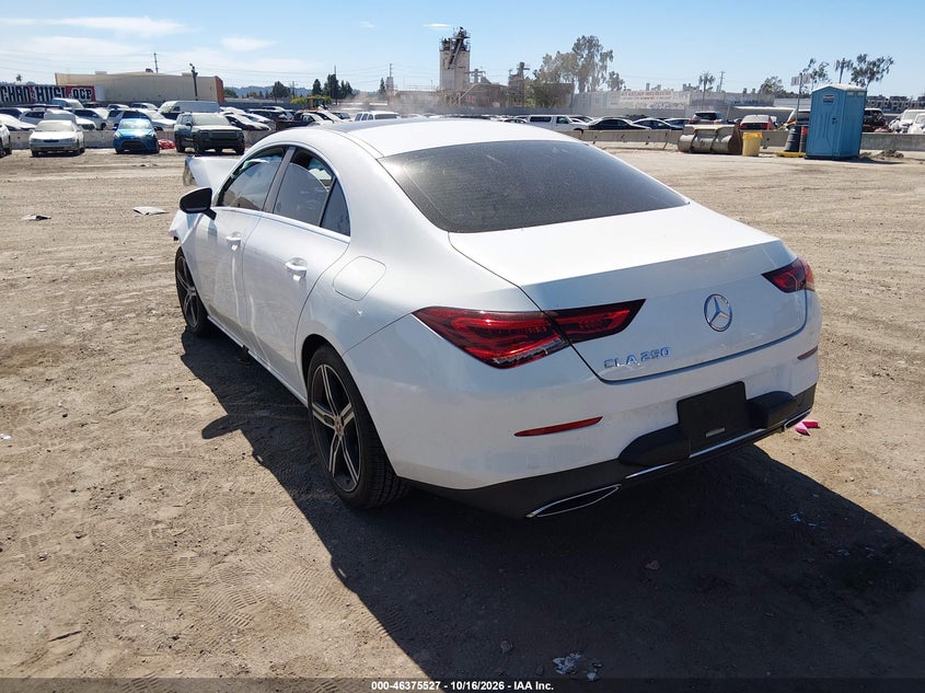 Vin: w1k5j4gb0ln089387, lot: 46875859, mercedes-benz cla 250 20203