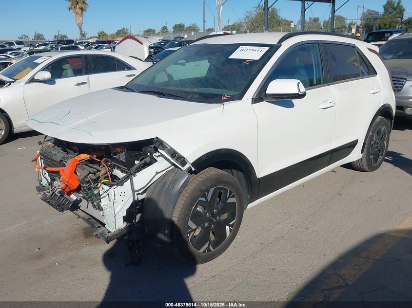 Vin: kndcr3l10s5143304, lot: 46875947, kia niro ev wind 20252