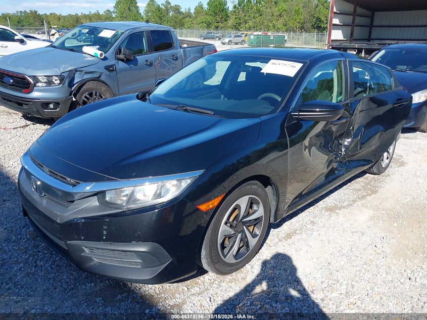 2017 Honda Civic Lx, Left Side, IAAI, VIN 19XFC2F57HE061123 — photo 2