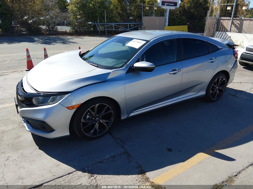 2020 Honda Civic Sport, Удар сзади, IAAI, VIN 19XFC2F81LE205333 — фото 2