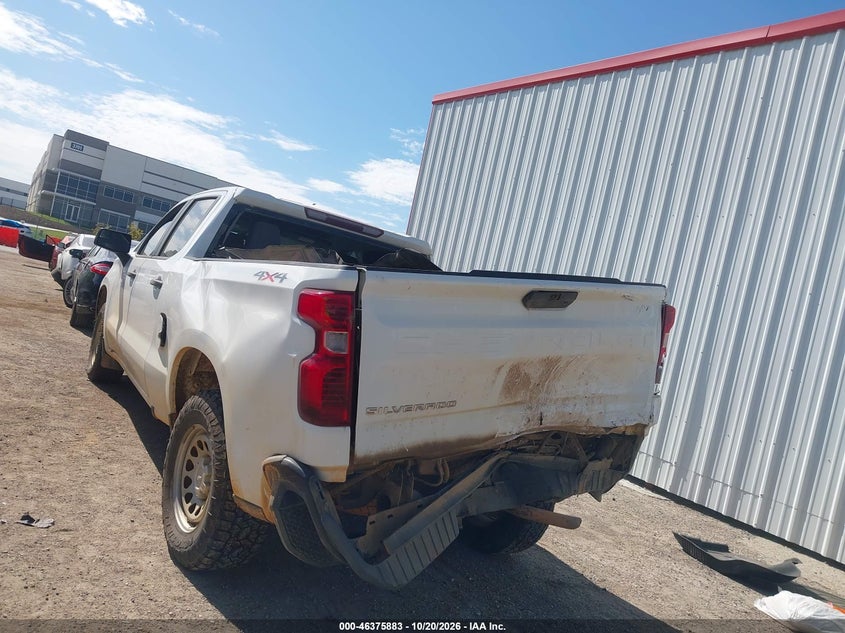 Vin: 1gcuyaef3kz371097, lot: 46876216, chevrolet silverado 1500 work truck 20193