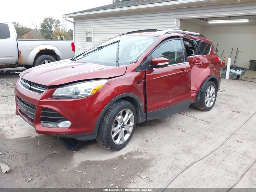 2014 Ford Escape Titanium, All Over, IAAI, VIN 1FMCU0JX4EUE50341 — photo 2