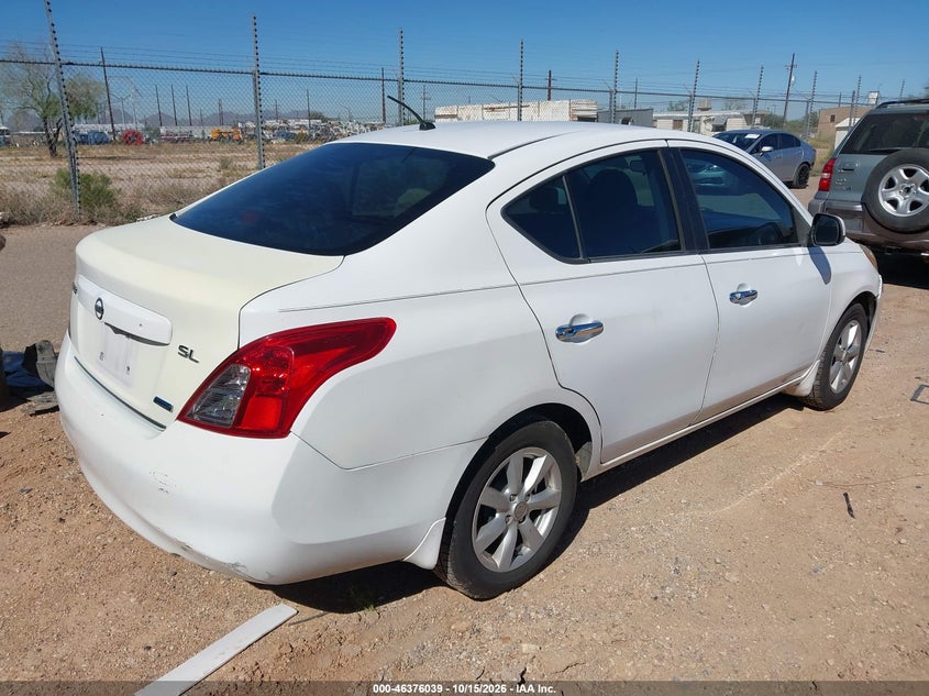 Vin: 3n1cn7ap7cl876612, lot: 46876372, nissan versa 1.6 sl 20124