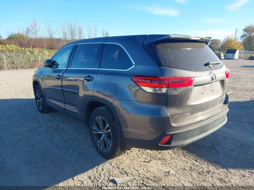 Vin: 5tdbzrfh2hs386249, lot: 46876447, toyota highlander le 20173