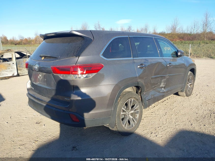 Vin: 5tdbzrfh2hs386249, lot: 46876447, toyota highlander le 20174