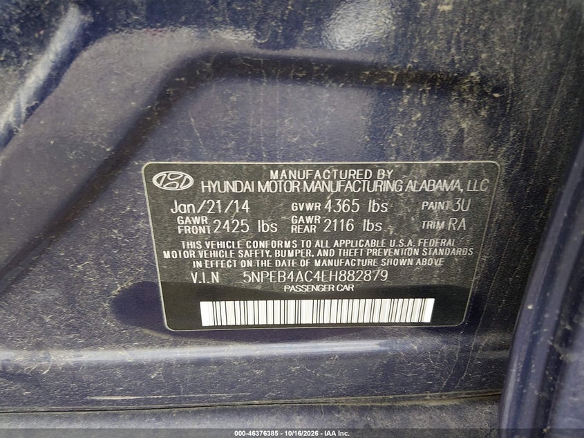 2014 HYUNDAI SONATA GLS · Фото 9