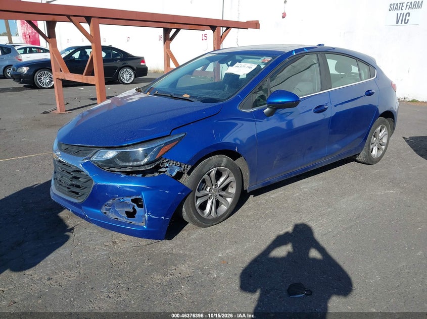 2019 Chevrolet Cruze Lt, Unknown, IAAI, VIN 3G1BE6SM8KS571107 — photo 2