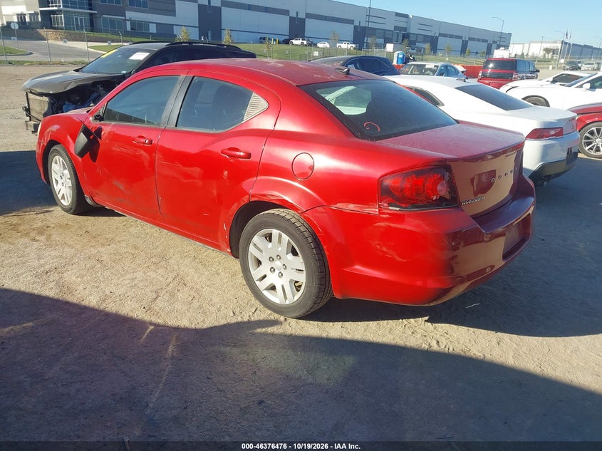 Vin: 1c3cdzab0cn188357, lot: 46876809, dodge avenger se 20123