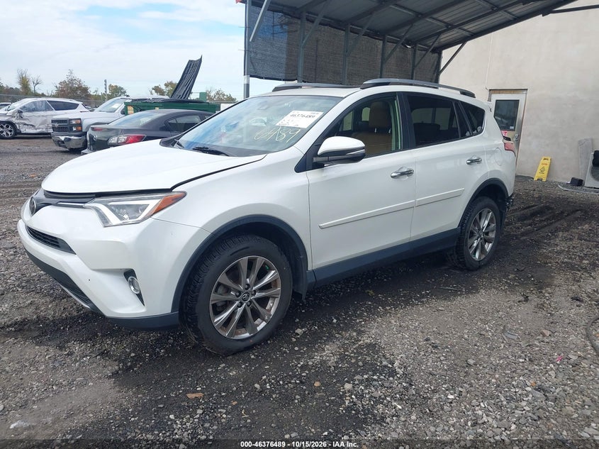 2017 Toyota Rav4 Limited, Rear, IAAI, VIN JTMDFREV8HD221357 — photo 2