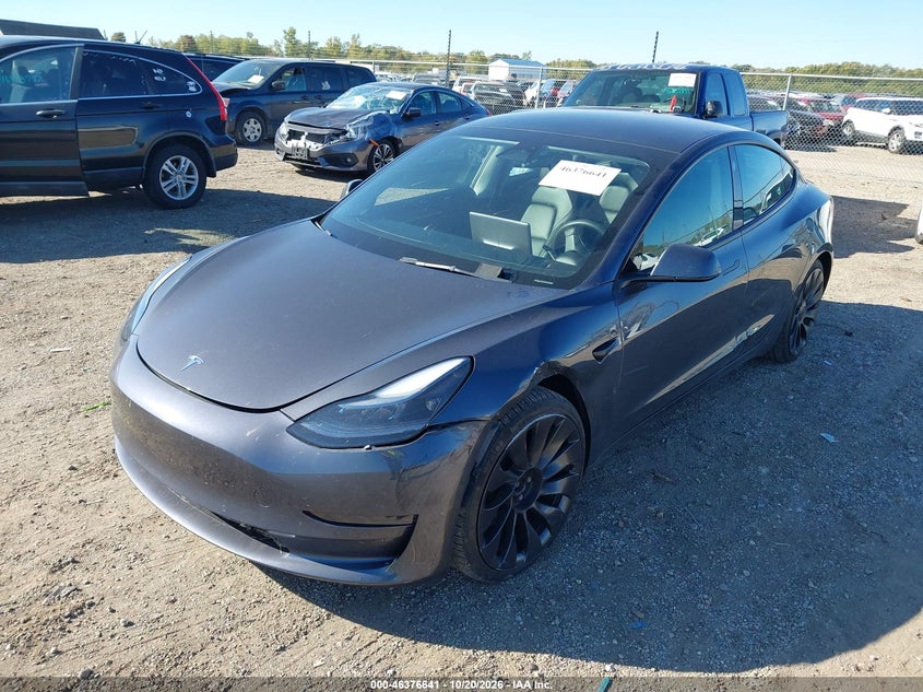 Vin: 5yj3e1ec6nf343685, lot: 46876974, tesla model 3 performance dual motor all-wheel drive 20222