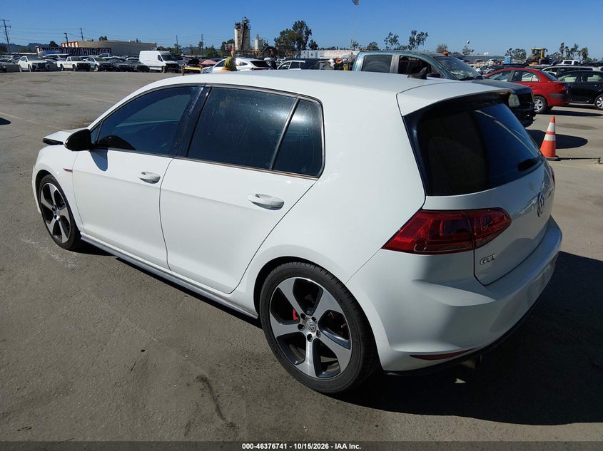 Vin: 3vw4t7au9hm010972, lot: 46877074, volkswagen golf gti s 4-door 20173