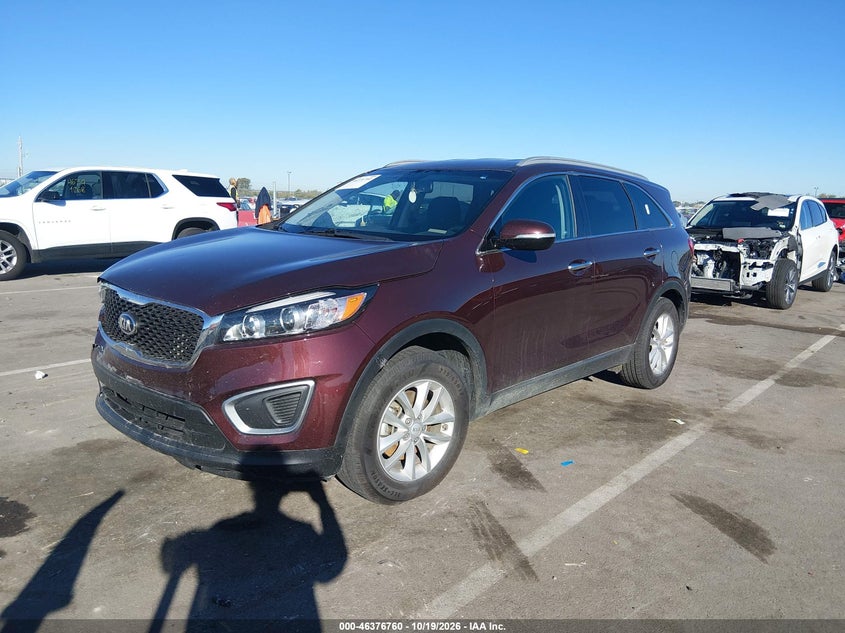 Vin: 5xypg4a31hg191962, lot: 46877093, kia sorento 2.4l lx 20172