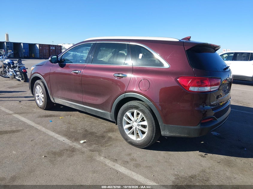 Vin: 5xypg4a31hg191962, lot: 46877093, kia sorento 2.4l lx 20173