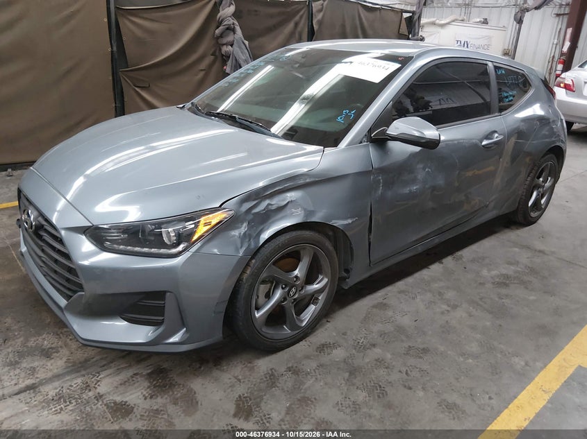 Vin: kmhtg6af5ku018936, lot: 46877267, hyundai veloster 2.0 20192