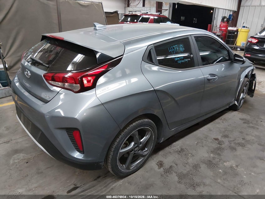 Vin: kmhtg6af5ku018936, lot: 46877267, hyundai veloster 2.0 20194