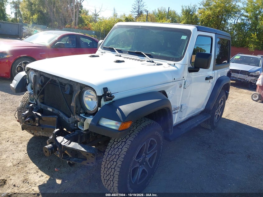Vin: 1c4gjxag9kw533304, lot: 46877337, jeep wrangler sport s 4x4 20192