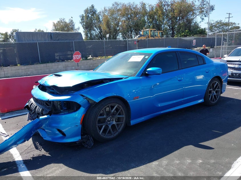 2019 Dodge Charger Scat Pack Rwd, Front End, IAAI, VIN 2C3CDXGJ2KH563983 — photo 2
