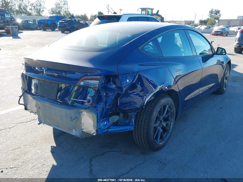 Vin: 5yj3e1eb9nf275857, lot: 46877394, tesla model 3 long range dual motor all-wheel drive 20224