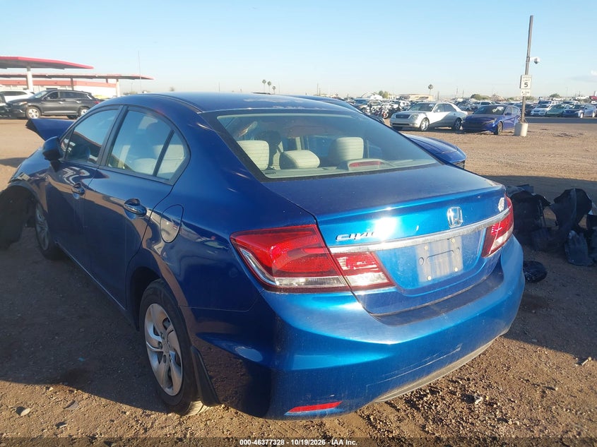 Vin: 19xfb2f51de275103, lot: 46877661, honda civic lx 20133