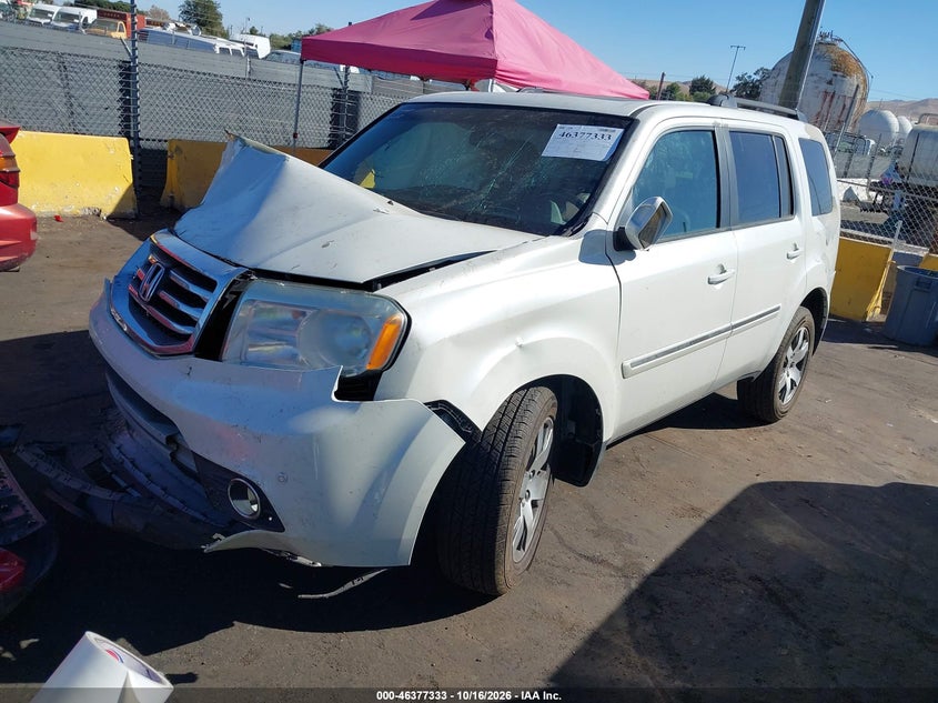 Vin: 5fnyf4h91fb045373, lot: 46877666, honda pilot touring 20152