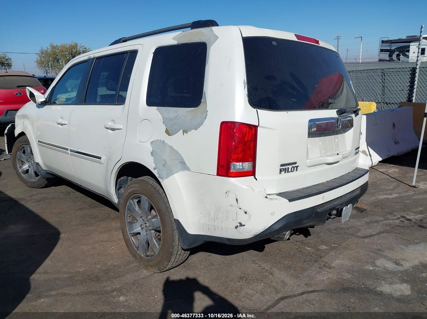 Vin: 5fnyf4h91fb045373, lot: 46877666, honda pilot touring 20153