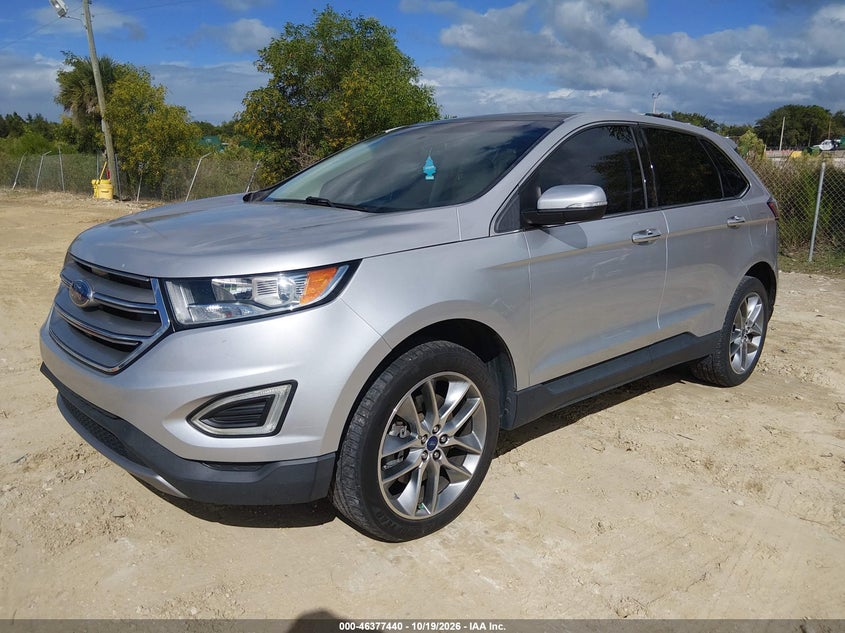 2017 Ford Edge Titanium, Правий зад, IAAI, VIN 2FMPK3K86HBB14913 — фото 2