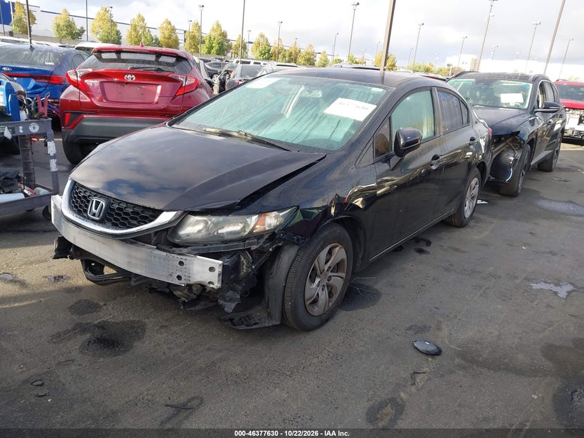 Vin: 19xfb2f51ee271361, lot: 46877963, honda civic lx 20142