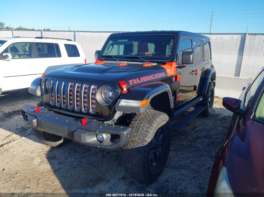 Vin: 1c4hjxfg2jw259553, lot: 46878143, jeep wrangler unlimited rubicon 4x4 20182