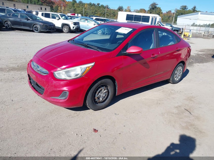 Vin: kmhct4ae3gu091561, lot: 46878387, hyundai accent se 20162