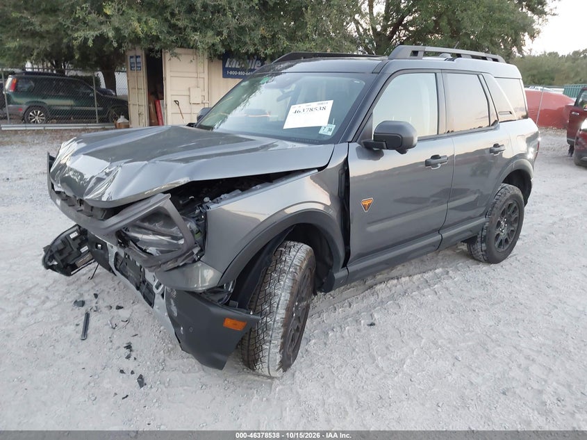Vin: 3fmcr9da9sre70102, lot: 46878884, ford bronco sport badlands 20252