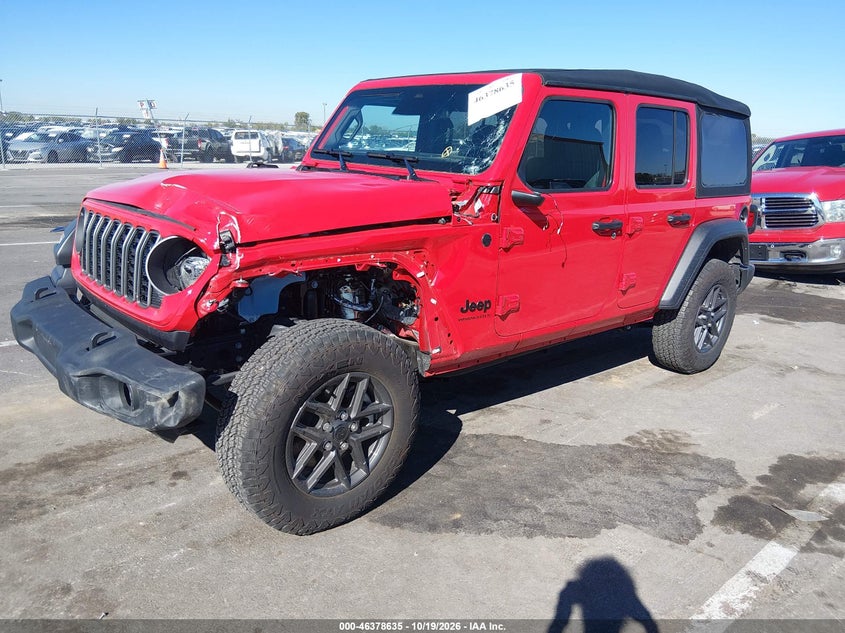 Vin: 1c4pjxdn6tw160377, lot: 46878981, jeep wrangler sport s 4x4 20262