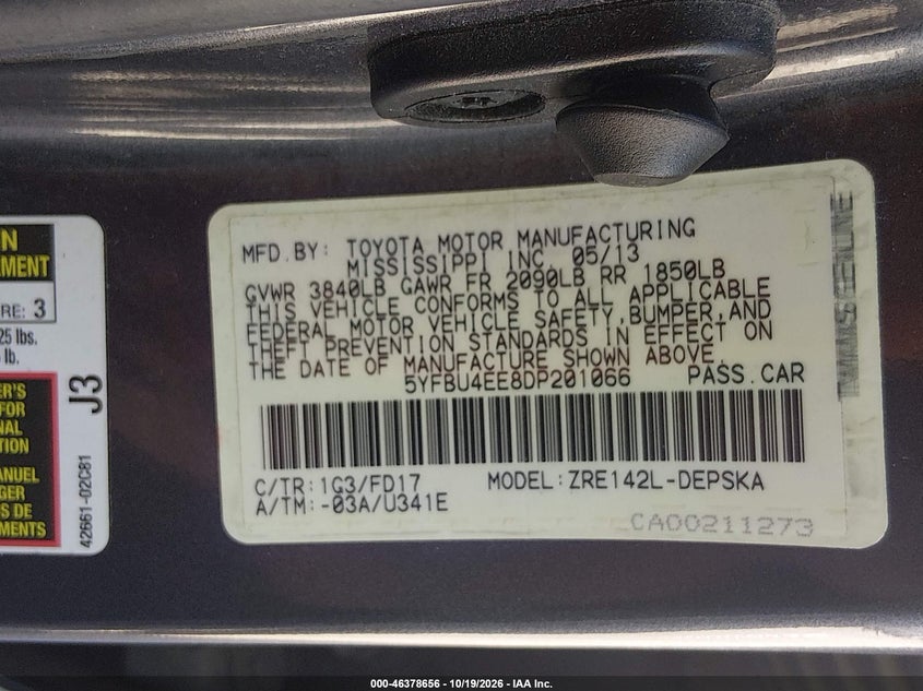 2013 TOYOTA COROLLA S · Фото 9