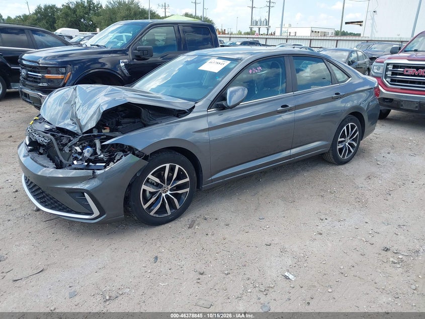 2025 Volkswagen Jetta 1.5T Se, Front End, IAAI, VIN 3VW7X7BU4SM080404 — photo 2