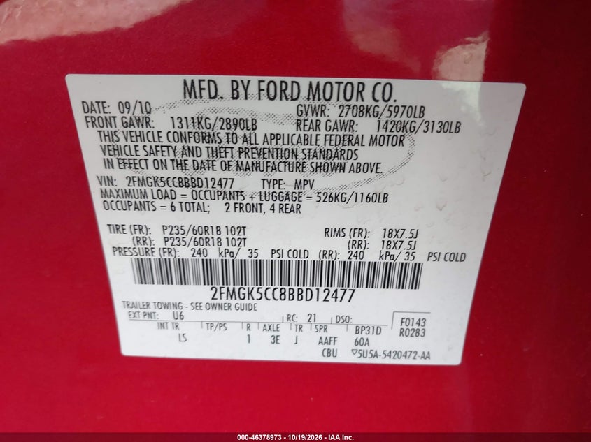 2011 FORD FLEX SEL · Photo 9