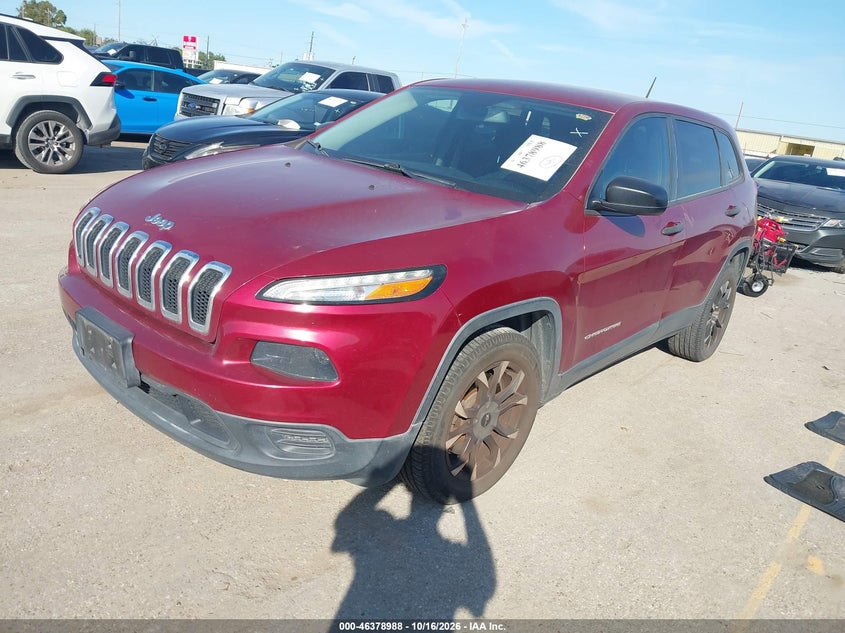 2016 Jeep Cherokee Sport, Правый бок, IAAI, VIN 1C4PJLAB1GW207727 — фото 2