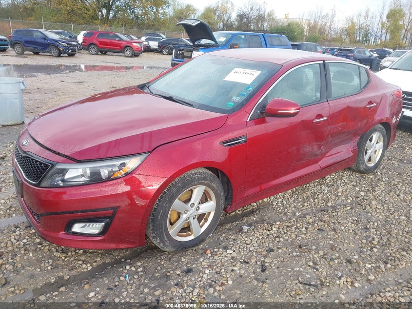 2014 Kia Optima Lx, Left Side, IAAI, VIN 5XXGM4A76EG266005 — photo 2