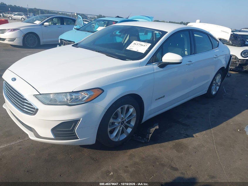 Vin: 3fa6p0lu7kr236898, lot: 46879993, ford fusion hybrid se 20192