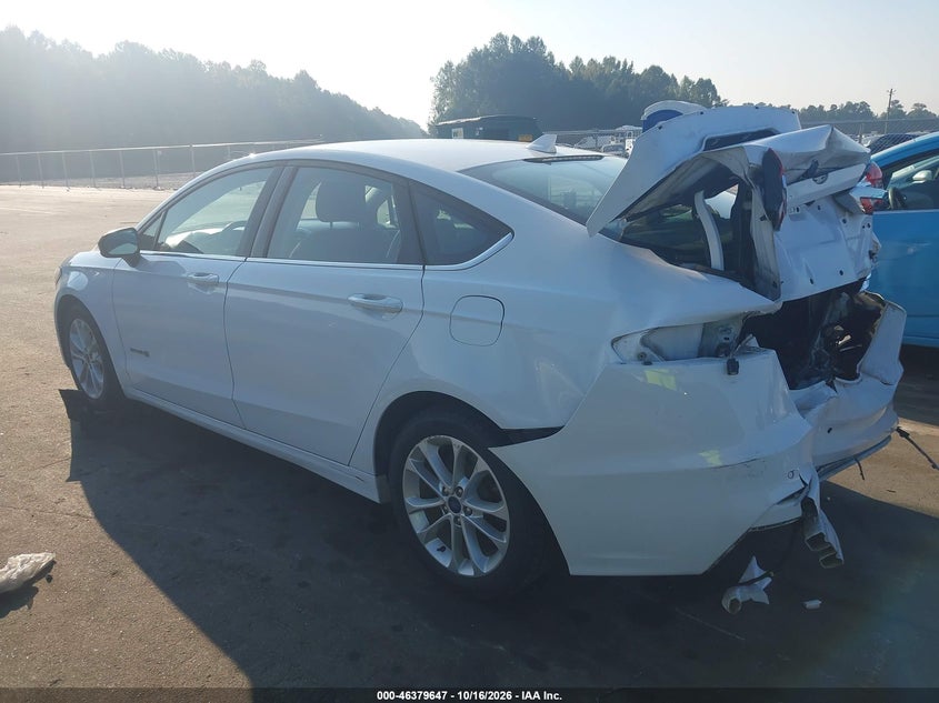 Vin: 3fa6p0lu7kr236898, lot: 46879993, ford fusion hybrid se 20193