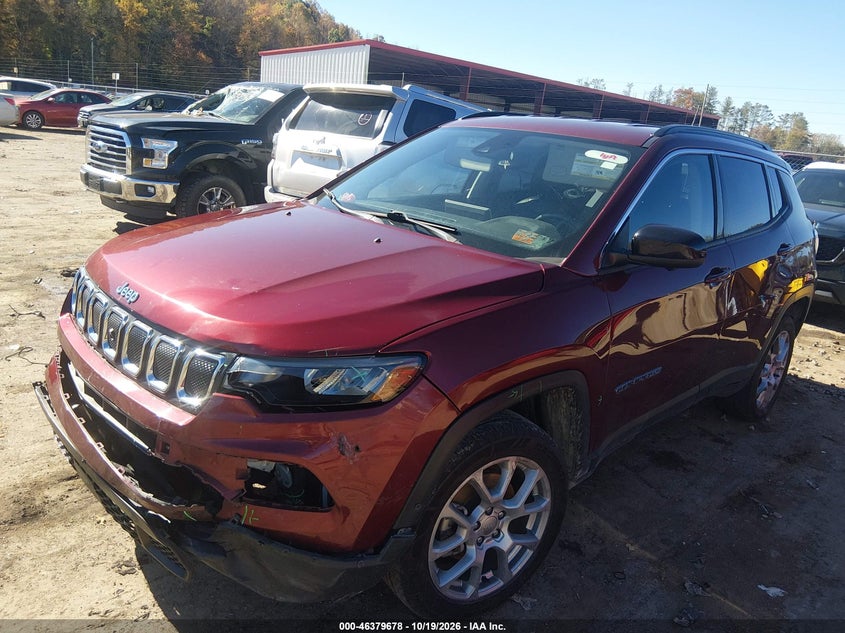 Vin: 3c4njdfb1nt196222, lot: 46880024, jeep compass latitude lux 4x4 20222