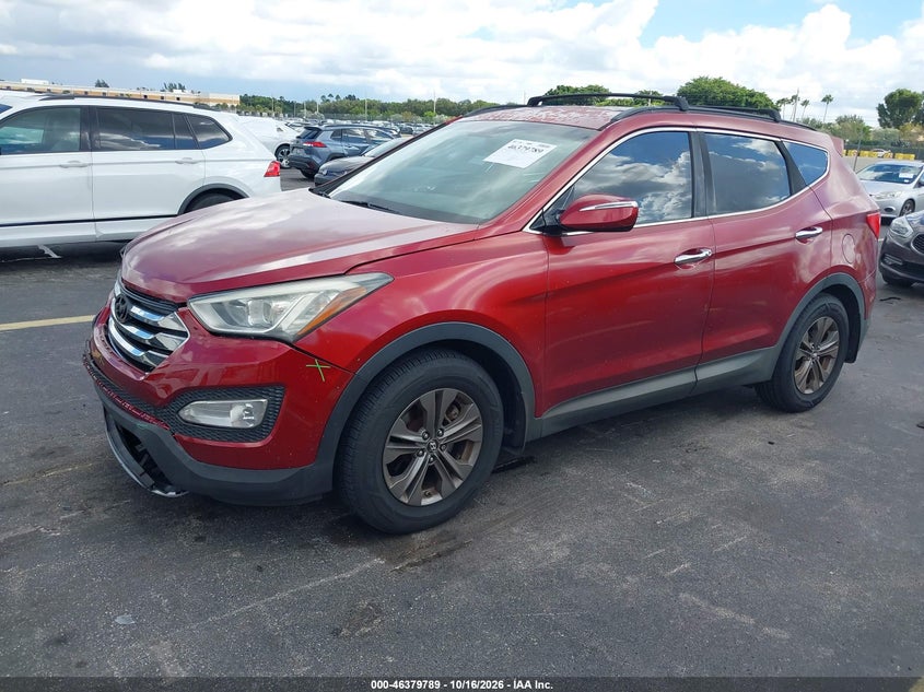 Vin: 5xyzu3lb6eg218875, lot: 46880135, hyundai santa fe sport 2.4l 20142