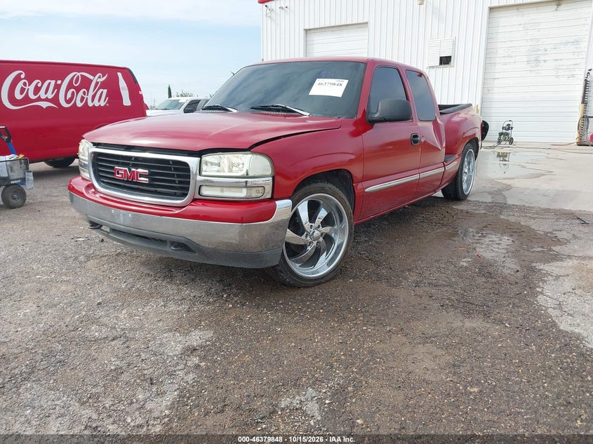1999 GMC Sierra 1500 Sle, Удар сзади, IAAI, VIN 2GTEC19V2X1554205 — фото 2