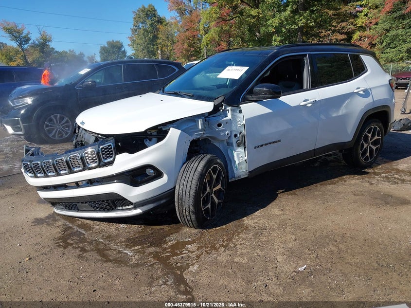 Vin: 3c4njdcn9st523606, lot: 46880261, jeep compass limited 4x4 20252