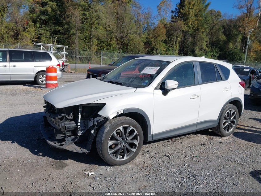 Vin: jm3ke4dyxg0851726, lot: 46880323, mazda cx-5 grand touring 20162