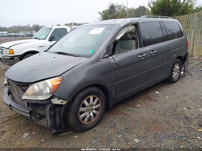 2008 Honda Odyssey Ex-L, Перёд и зад, IAAI, VIN 5FNRL38798B112388 — фото 2