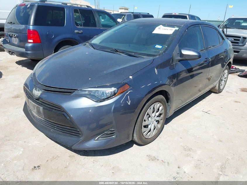 2019 Toyota Corolla Le, Rear, IAAI, VIN 5YFBURHE0KP885584 — photo 2