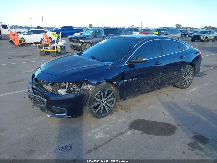 2017 Chevrolet Malibu 1Lt, Удар спереди, IAAI, VIN 1G1ZE5ST4HF157478 — фото 2