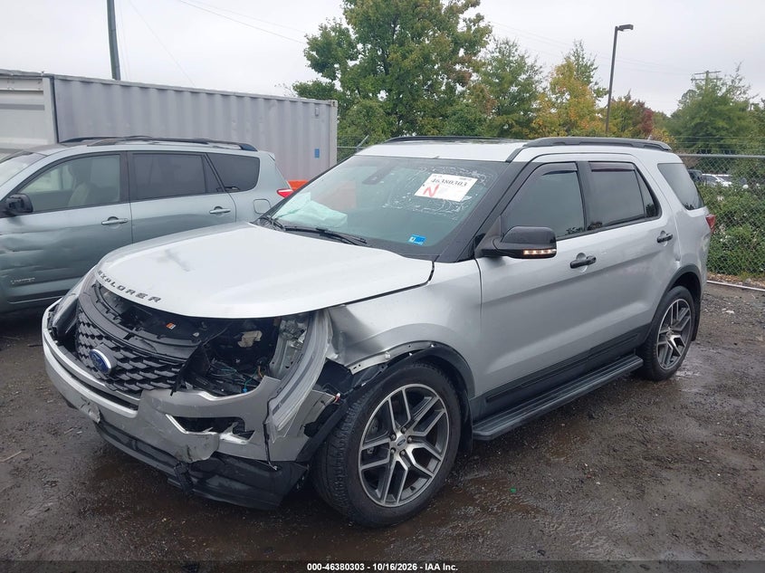 2019 Ford Explorer Sport, Удар спереди, IAAI, VIN 1FM5K8GT9KGA75901 — фото 2