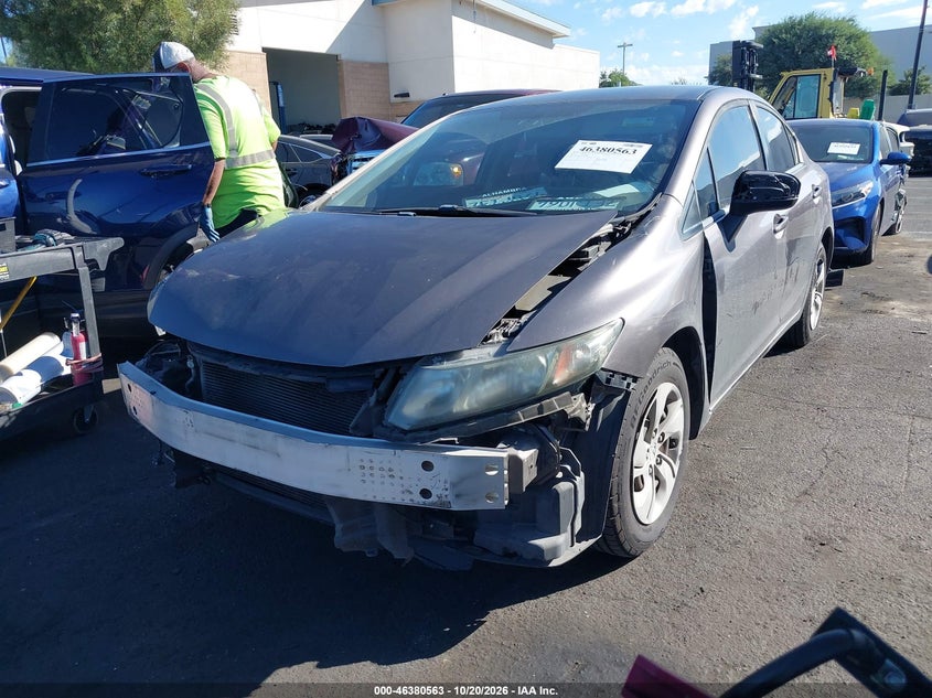 Vin: 19xfb2f51fe207418, lot: 46880910, honda civic lx 20152