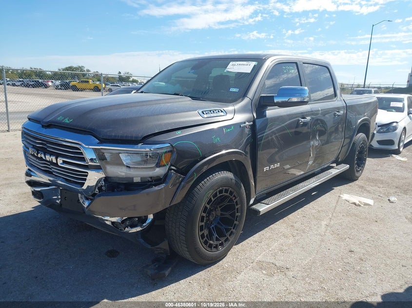 Vin: 1c6rrejt5kn920657, lot: 46880948, ram 1500 laramie  4x2 5'7 box 20192